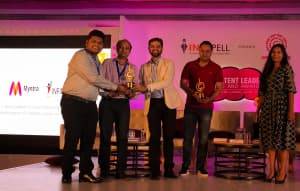 Myntra & INFIDIGIT win the ICL award for Best Content in Search campaign INFIDIGIT & Myntra Team receiving the Indian Content leadership award 2018 For best content in a search marketing Campaign