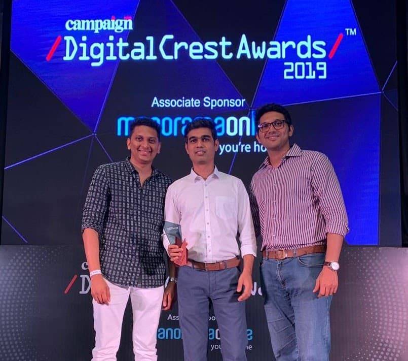 Infidigit wins Digital Crest Awards 2019 Digital Crest Awards 2019